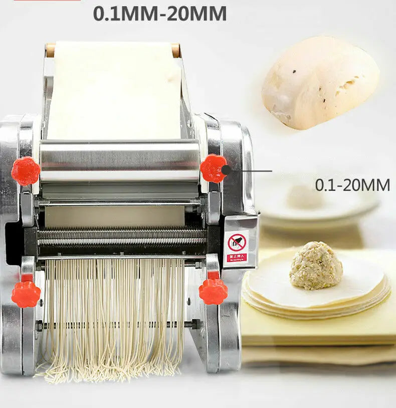Electric Stainless Steel Pasta Maker With Dual Noodle Cutters